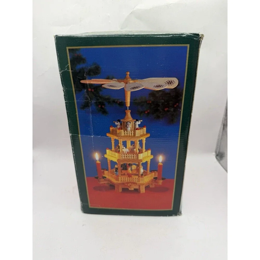 DAMAGE Vintage Christmas Carousel Windmill